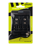 Устройство зарядное ФАZА B-55USB AA/AAA/9V ("Крона") Ni-Cd/Ni-MH кабель USB-MicroUSB в компл. картинка 